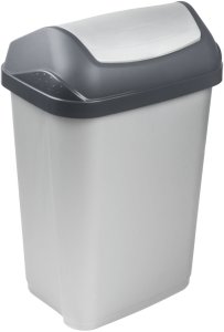 Atkritumu spainis ar grozamu vaku 50L Swantje 38 5x29x66cm gaisa sudraba krasa 4001515308953 12