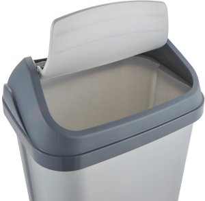 Atkritumu spainis ar grozamu vaku 50L Swantje 38 5x29x66cm gaisa sudraba krasa 4001515308953 14
