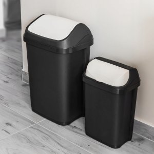 Atkritumu spainis ar grozamu vaku 50L Swantje 38 5x29x66cm gaisa sudraba krasa 4001515308953 5