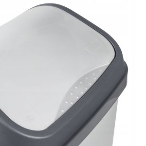 Atkritumu spainis ar grozamu vaku 50L Swantje 38 5x29x66cm gaisa sudraba krasa 4001515308953 6