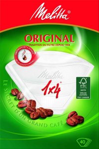 Melitta 1x4  40 gab. - Kafijas filtri 1