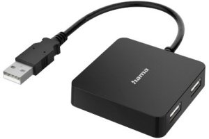 Hama USB Hub  4 Ports  USB 2.0  melna 1