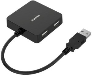 Hama USB Hub  4 Ports  USB 2.0  melna 2