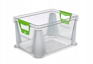Curver Pudełko eurobox z mieszanymi uchwytami Luis 39x29x22cm 20L przezroczysta 4052396022117 2