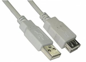 Brackton USB Male - USB Female 2m White 4250923701652 1