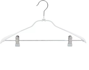 SAUBER Drebju pakaramais metala ar klipsiem un PVC parklajumu balts 4744561014309 1