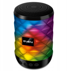 SVEN PS-55  black  power output 5W (RMS)  TWS  Bluetooth  FM  USB  microSD  lithium battery  SV-021146 1