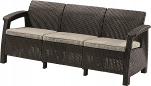 Darza divans trisvietigs Corfu Love Seat Max bruns 8711245158297 1