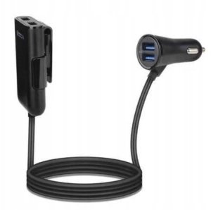 Gembird 4-port Front and Back Seat Car Charger 2