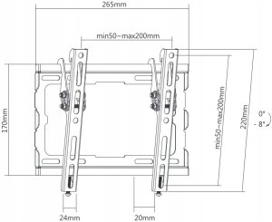 Slim design: provides a small distance to the wallConvenient design for quick and easy installationFixing screws: hold the TV securelyCompac 6