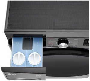 LG F4DR711S2BA 11/6 kg  dzilums 56.5 cm  1400 apgr/min.  melna 7