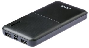 Grixx Powerbank 10000mAh Micro USB & USB-C Black 1