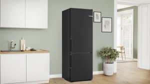 Lodówka LG Bosch  NoFrost  440 L  augstums 203 cm  melna - Ledusskapis 2