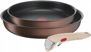 TEFAL Frypan set L7609053 Ingenio Eco Respect Frying  Diameter 24/28 cm  Suitable for induction hob  Removable handle  Brown 1