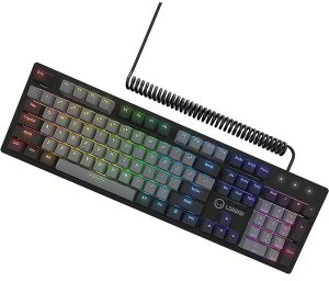 LORGAR Azar 514  Wired mechanical gaming keyboard  RGB backlight  1680000 colour variations  18 modes  keys number: 104  50M clicks  linear 1