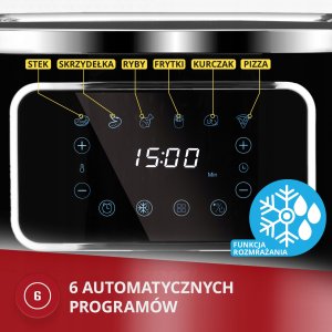 Frytkownica beztłuszczowa MPM Frytkownica beztłuszczowa Air Fryer MFR-09 5L 1450W 16