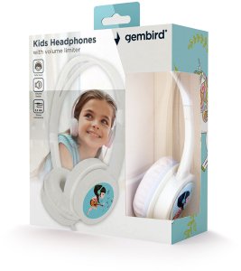 Gembird Kids Headphones with Volume Limiter White Array 1