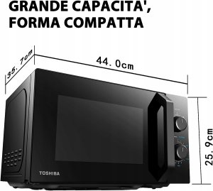 Microwave oven  volume 20L  mechanical control  800W  5 power levels  LED lighting  defrosting  cooking end signal  black 4