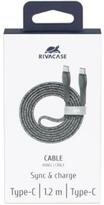 Kabel USB RivaCase USB-C - USB-C 1.2 m Szary (PS6105GR12) 4
