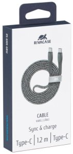 Kabel USB RivaCase USB-C - USB-C 1.2 m Szary (PS6105GR12) 5