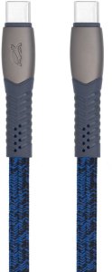 Kabel USB RivaCase USB-C - USB-C 1.2 m Niebieski (PS6105BL12) 2