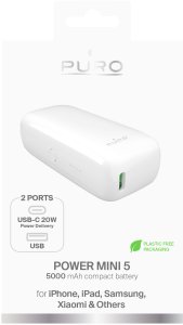 Powerbank Baseus Power bank Puro 5000mAh 20W  White 2