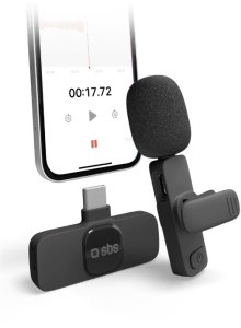 Mikrofon SBS Mobile SBS Wireless Microphone USB-C czarny - mikrofon bezprzewodowy 3