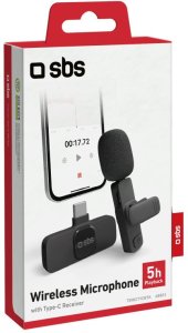 Mikrofon SBS Mobile SBS Wireless Microphone USB-C czarny - mikrofon bezprzewodowy 4