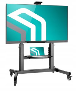 ONKRON Mobile TV Stand Rolling TV Cart for 50 to 100-Inch Screens up to 120 kg  black 2