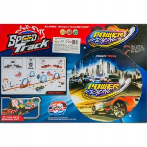 Tor wyścigowy trzy pętle dla samochodzików autka 3+ napęd pojazdy 269 cm 6