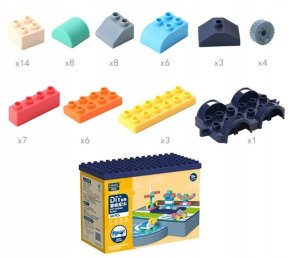 Klocki gumowe miękkie sensoryczne konstrukcyjne duże zestaw 60 szt 8