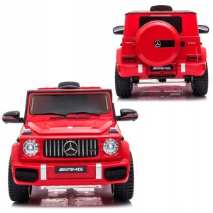 Auto na akumulator Mercedes G63 napęd 4x4 2 silniki skóra radio dla dzieci 1