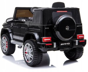 Auto na akumulator Mercedes G63 napęd 4x4 2 silniki skóra radio dla dzieci 12