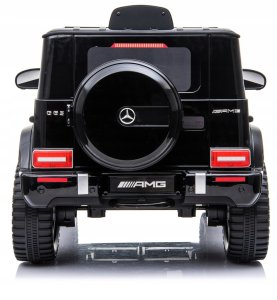 Auto na akumulator Mercedes G63 napęd 4x4 2 silniki skóra radio dla dzieci 13