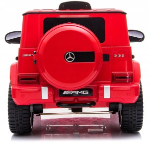 Auto na akumulator Mercedes G63 napęd 4x4 2 silniki skóra radio dla dzieci 4