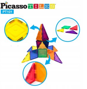 PICASSO TILES Klocki magnetyczne konstrukcyjne 101 elementów duży zamek 5