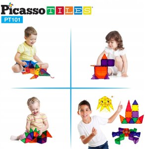 PICASSO TILES Klocki magnetyczne konstrukcyjne 101 elementów duży zamek 6