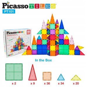PICASSO TILES Klocki magnetyczne konstrukcyjne 101 elementów duży zamek 7