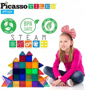 PICASSO TILES Klocki magnetyczne konstrukcyjne 101 elementów duży zamek 10
