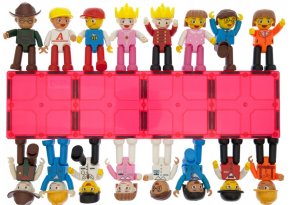 PICASSO TILES Klocki magnetyczne 2 figurki ludziki samolot helikopter 11