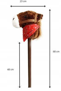 Hobby Horse miękka głowa konia koń na kiju rży 68 cm dźwięki galopu plusz 2