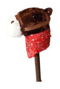 Hobby Horse miękka głowa konia koń na kiju rży 68 cm dźwięki galopu plusz 5