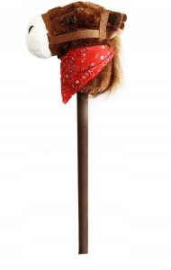 Hobby Horse miękka głowa konia koń na kiju rży 68 cm dźwięki galopu plusz 6