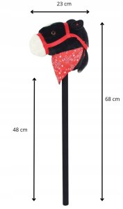 Hobby Horse miękka głowa konia koń na kiju rży 68 cm dźwięki galopu plusz 2