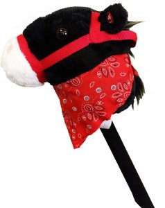 Hobby Horse miękka głowa konia koń na kiju rży 68 cm dźwięki galopu plusz 6