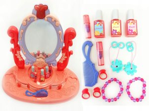 Toaletka dla dziewczynki szufladki lustro butelki 2