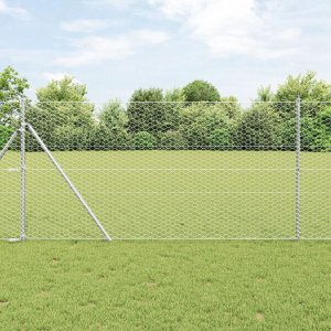 vidaXL Płot heksagonalny Stal galwanizowana 10000 x 0.05 x 120 cm Trwały 1