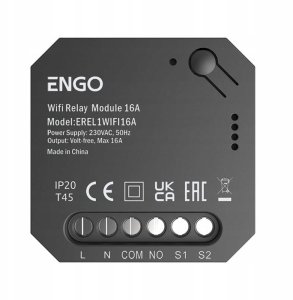 EREL-16WiFi - Smart Relay - Inteligentny przekaźnik WiFi, do systemu ENGO Smart, 1x16A, NO-COM 1