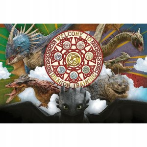 PUZZLE 100 Smoki w akcji Dragon 16524 1
