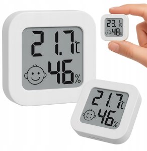 Termometr Elektroniczny Pokojowy Higrometr Cyfrowy Mini LCD Bezprzewodowy 1